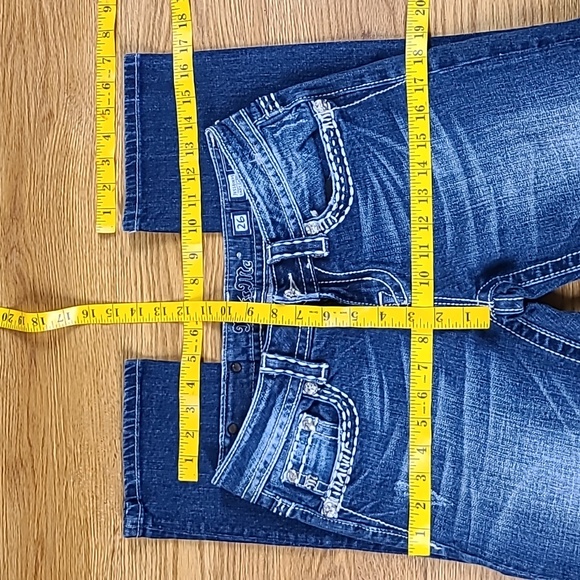 MISS ME VINTAGE JEANS WOMEN 26x23 BLUE EASY CAPRI JUNIOR'S GIRLS FADED DENIM - Picture 5 of 8